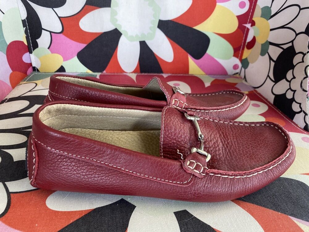 Driving Moccasins Loafers Metal Buckle Casual Slip On Shoes Made in Italy 6.5